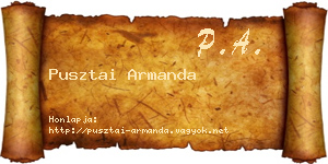 Pusztai Armanda névjegykártya